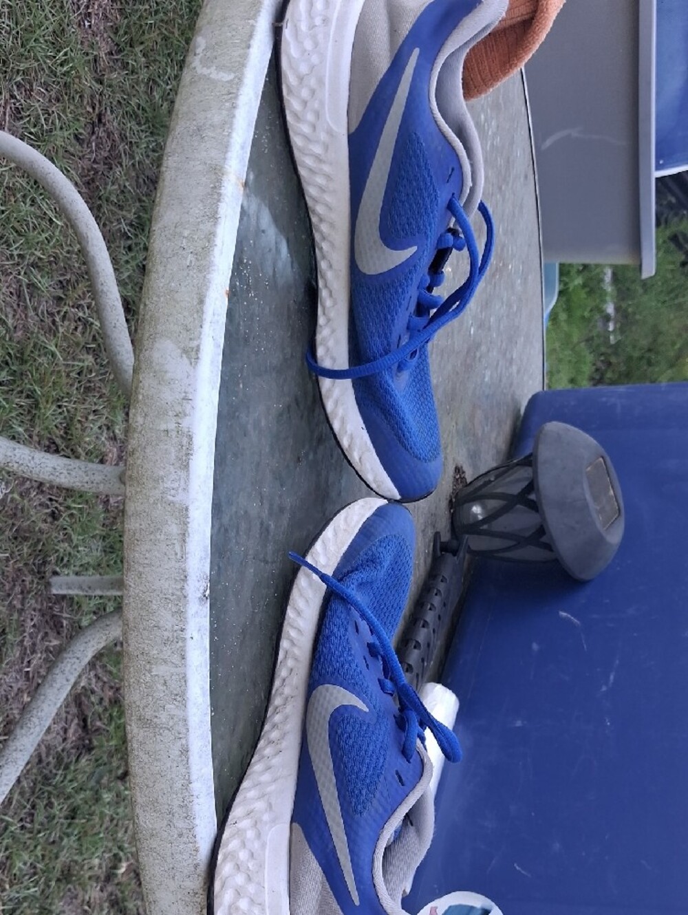 Nike Kids Blue and White Sneakers - Picture 3 of 4